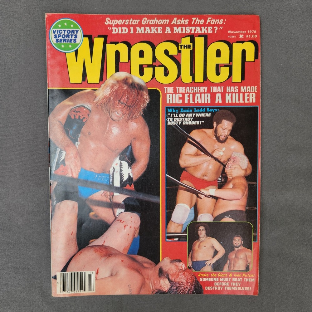 Vintage The Wrestler Magazine November 1978 Ric Flair Ernie Ladd Andre The Giant